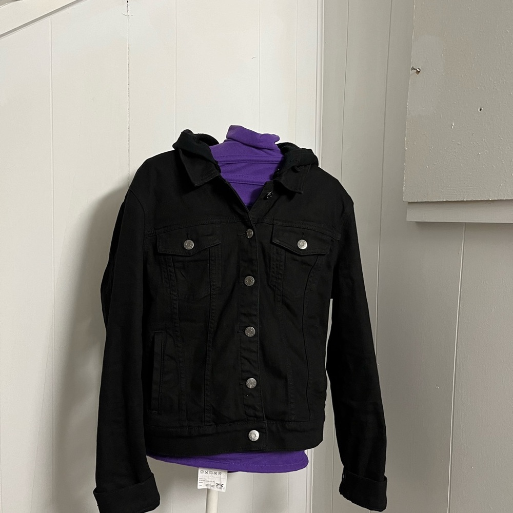 Guess Stella black hooded denim jacket - Picture 6 of 12